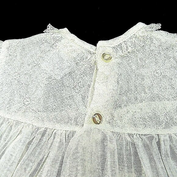 Vintage Infant Blessing Christening Gown White Styled By The Shepard 2200 - Picture 3 of 7